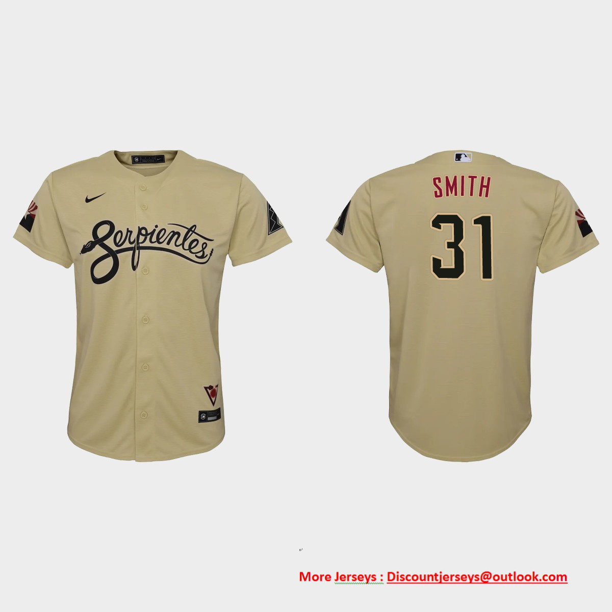 Arizona Diamondbacks #31 Caleb Smith Youth Nike 2021 City Connect MLB Jersey Gold