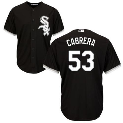 White Sox #53 Melky Cabrera Black Alternate Cool Base Stitched Youth MLB Jersey White Sox #53 Melky Cabrera Black Alternate Cool Base Stitched Youth MLB Jersey