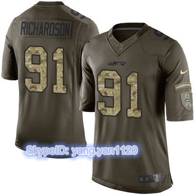 Nike Jets #91 Sheldon Richardson Green Youth Stitched NFL Limited Salute to Service Jersey
