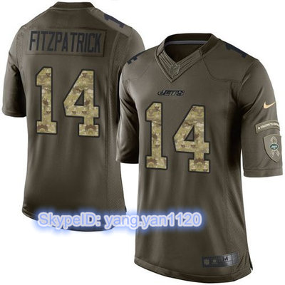 Nike Jets #14 Ryan Fitzpatrick Green Youth Stitched NFL Limited Salute to Service Jersey
