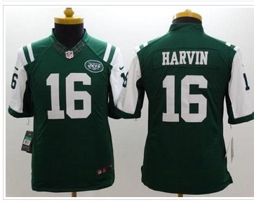 Youth NEW Jets #16 Percy Harvin Green Team Color NFL Limited Jersey