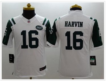 Youth NEW Jets #16 Percy Harvin White NFL Limited Jersey