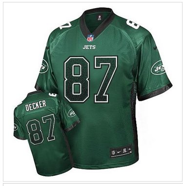 Youth NEW Jets #87 Eric Decker Green Team Color NFL Elite Drift Fashion Jersey