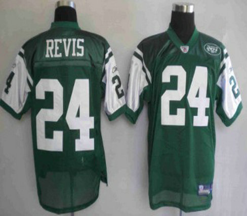 New York Jets #24 Revis Green Jersey