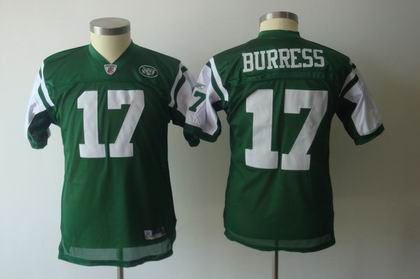 KIDS New York Jets 17 Plaxico Burress green Color Jersey