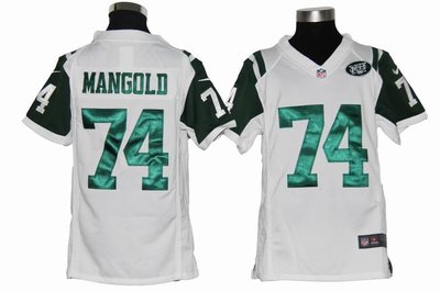 Youth Nike NFL New York Jets 74 Nick Mangold White Jerseys