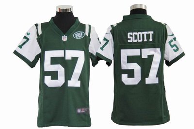 Youth Nike New York Jets 57 Bart Scott Green Jerseys