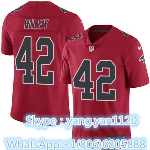 Nike Falcons #42 Duke Riley Red Youth Stitched NFL Limited Rush Jersey