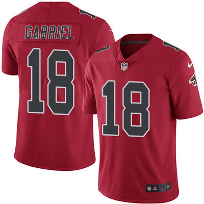 Nike Falcons #18 Taylor Gabriel Red Youth Stitched NFL Limited Rush Jersey