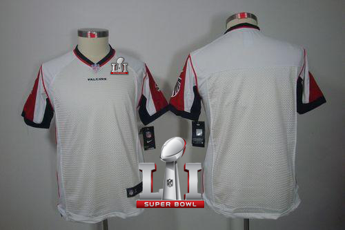 Nike Falcons Blank White Super Bowl LI 51 Youth Stitched NFL Limited Jersey