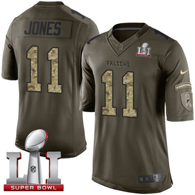 Nike Falcons #11 Julio Jones Green Super Bowl LI 51 Youth Stitched NFL Limited Salute to Service Jersey