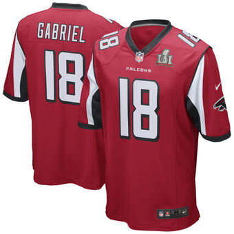 Youth Atlanta Falcons Taylor Gabriel Nike Red Super Bowl LI Bound Game Jersey