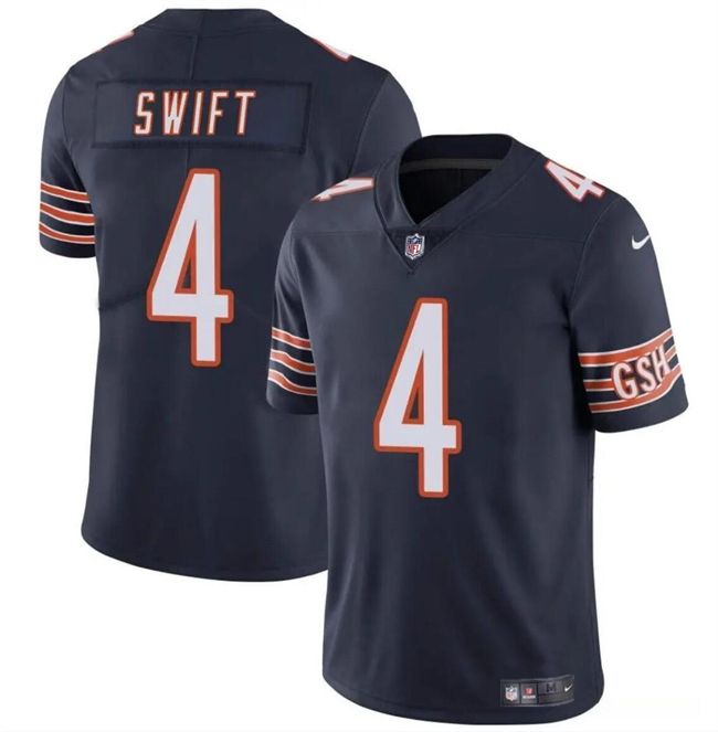 Youth Chicago Bears #4 D’Andre Swift Navy Vapor Stitched Football Jersey Youth Chicago Bears #4 D’Andre Swift Navy Vapor Stitched Football Jersey
