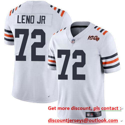 Bears #72 Charles Leno Jr White Alternate Youth Stitched Football Vapor Untouchable Limited 100th Season Jersey