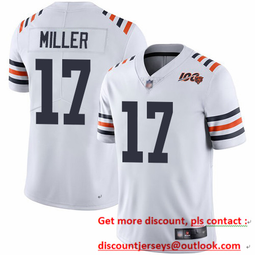 Bears #17 Anthony Miller White Alternate Youth Stitched Football Vapor Untouchable Limited 100th Season Jersey