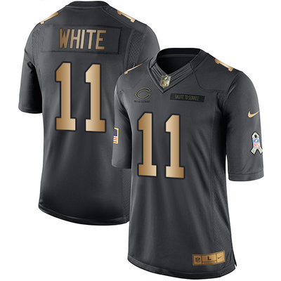 Nike Bears #11 Kevin White Black Youth Stitched NFL Limited Gold Salute to Service Jersey Nike Bears #11 Kevin White Black Youth Stitched NFL Limited Gold Salute to Service Jersey