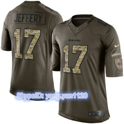 Nike Bears #17 Alshon Jeffery Green Youth Stitched NFL Limited Salute to Service Jersey