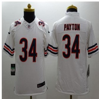 Youth New Bears #34 Walter Payton White Stitched NFL Limited Jersey