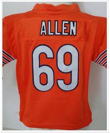 Toddler NEW Bears #69 Jared Allen Orange Stitched NFL Elite Jersey