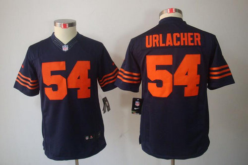 Youth NEW Chicago Bears 54 Brian Urlacher Blue Jerseys(orange number) Youth NEW Chicago Bears 54 Brian Urlacher Blue Jerseys(orange number)