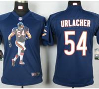 Nike Youth Chicago Bears #54 Urlacher Blue Portrait Fashion Game Jerseys