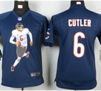 Nike Youth Chicago Bears #6 Cutler Blue Portrait Fashion Game Jerseys