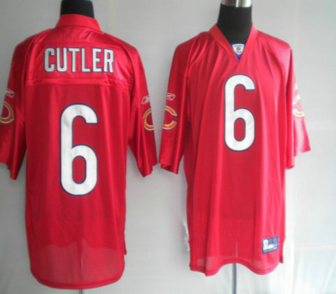 Chicago Bears #6 Jay Cutler red