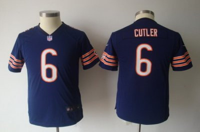 Nike NFL Youth Chicago Bears 6# Jay Cutler D.Blue Jerseys