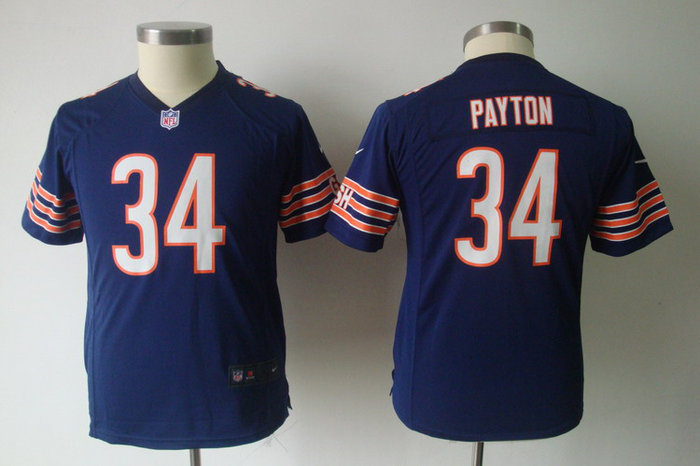 Nike NFL Youth Chicago Bears 34 Walter Payton D.Blue Jerseys