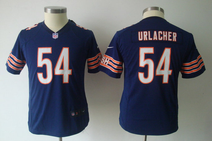 Nike NFL Youth Chicago Bears 54 Brian Urlacher D.Blue Jerseys