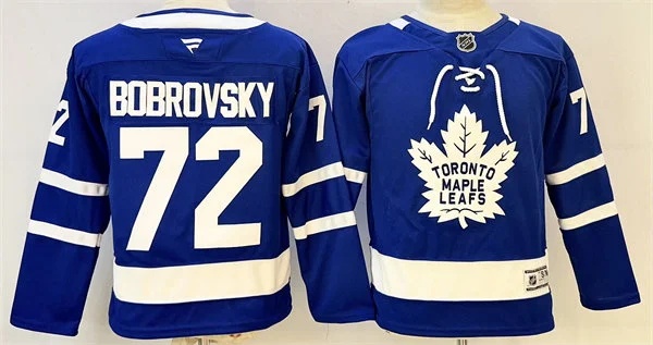 Youth Toronto Maple Leafs #72 Sergei Bobrovsky Fanatics Home Blue Premium Jersey