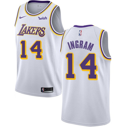 Lakers #14 Brandon Ingram White Youth Basketball Swingman Association Edition Jersey