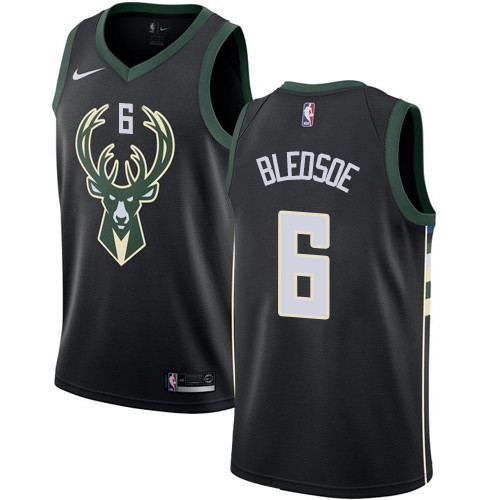 Bucks #6 Eric Bledsoe Black Youth Basketball Swingman Statement Edition Jersey