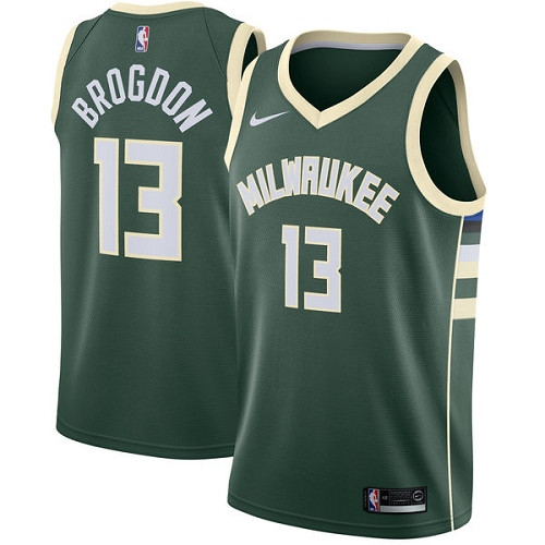 Bucks #13 Malcolm Brogdon Green Youth Basketball Swingman Icon Edition Jersey