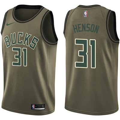 Nike Bucks #31 John Henson Green Salute to Service Youth NBA Swingman Jersey