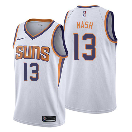 Suns #13 Steve Nash White Youth Basketball Swingman Association Edition Jersey