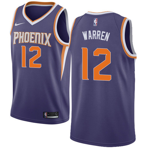 Suns #12 T.J. Warren Purple Youth Basketball Swingman Icon Edition Jersey
