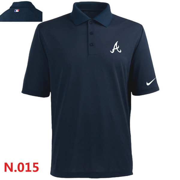 Nike Atlanta Braves Men's Navy Blue Polo Shirt