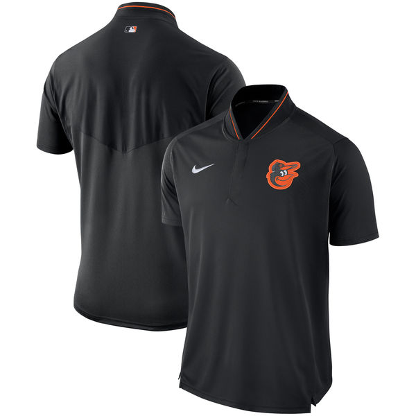 Men's Baltimore Orioles Nike Black Authentic Collection Elite Performance Polo Men's Baltimore Orioles Nike Black Authentic Collection Elite Performance Polo