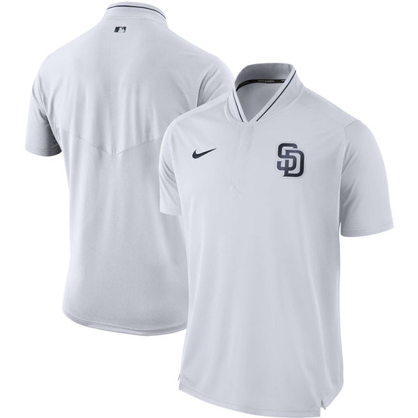 Men's San Diego Padres Nike White Authentic Collection Elite Performance Polo