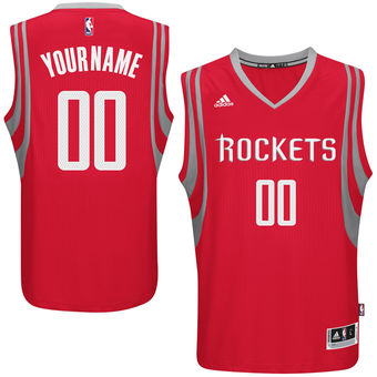 Mens Houston Rockets adidas Red Custom Swingman Road Jersey