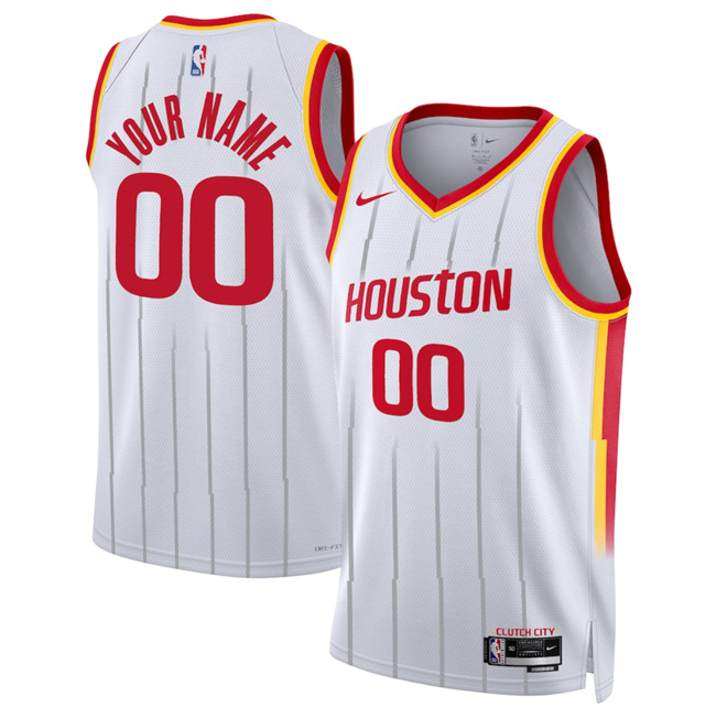 Men's Houston Rockets Actiive Player Custom White 2026 27 Association Edition Stitched Basketball Jersey