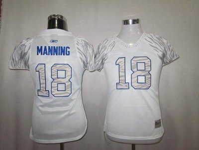 Colts 18 manning women zebra Jerseys
