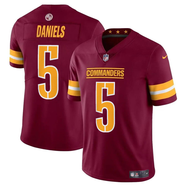 Youth Washington Commanders #5 Jayden Daniels Burgundy 2024 Draft Vapor Limited Stitched Football Jersey Youth Washington Commanders #5 Jayden Daniels Burgundy 2024 Draft Vapor Limited Stitched Football Jersey