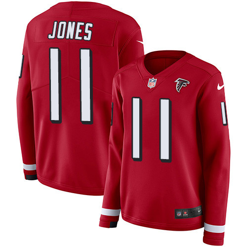 Nike Falcons #11 Julio Jones Red Team Color Women's Stitched NFL