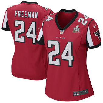 Women's Atlanta Falcons Devonta Freeman Nike Red Super Bowl LI Bound Game Jersey