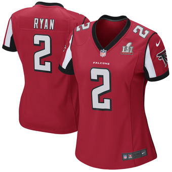 Women's Atlanta Falcons Matt Ryan Nike Red Super Bowl LI Bound Game Jersey