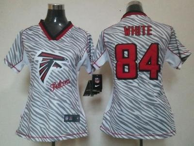 NEW Women Atlanta Falcons #84 Roddy White jerseys(fem fan zebra)