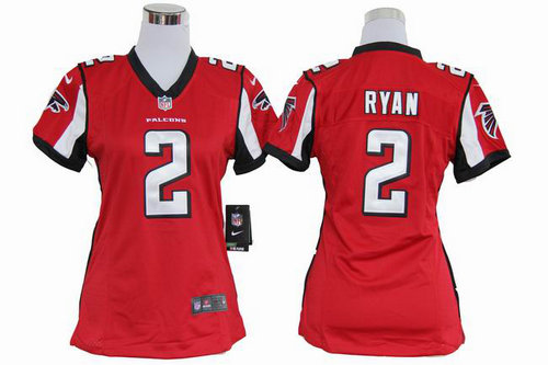 Women Nike NFL Atlanta Falcons 2 Matt Ryan Red jerseys