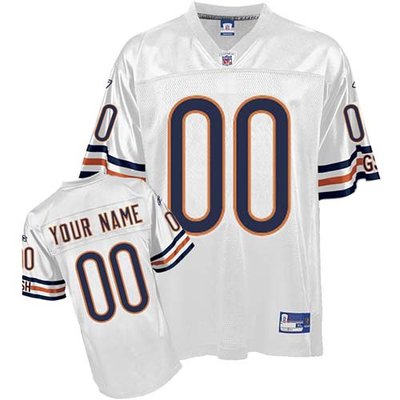 Chicago Bears Customized Replica White Jerseys